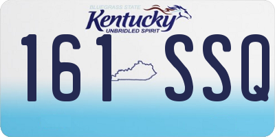 KY license plate 161SSQ
