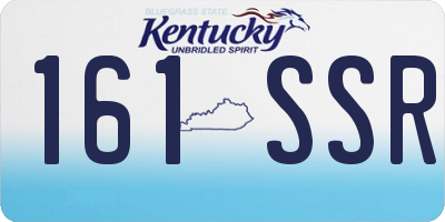 KY license plate 161SSR