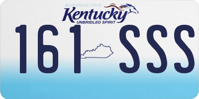 KY license plate 161SSS