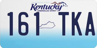 KY license plate 161TKA