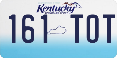 KY license plate 161TOT