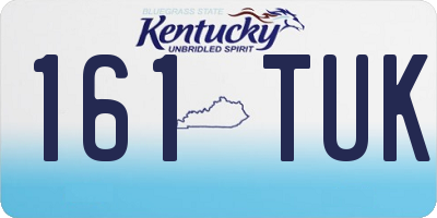 KY license plate 161TUK