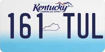 KY license plate 161TUL