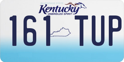 KY license plate 161TUP