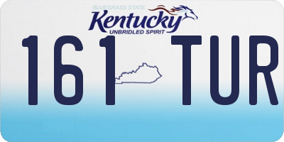 KY license plate 161TUR