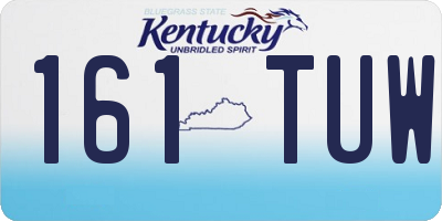 KY license plate 161TUW
