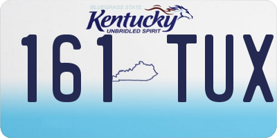 KY license plate 161TUX