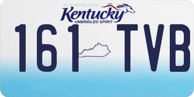 KY license plate 161TVB