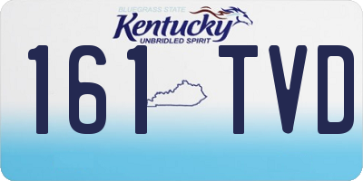 KY license plate 161TVD