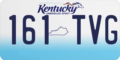 KY license plate 161TVG