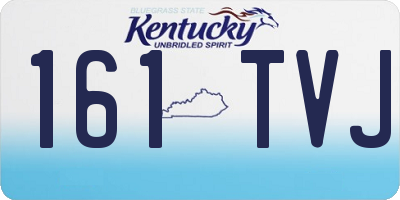 KY license plate 161TVJ