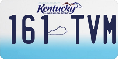 KY license plate 161TVM