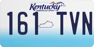 KY license plate 161TVN