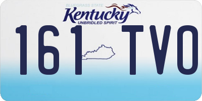 KY license plate 161TVO