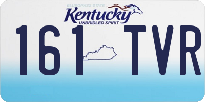 KY license plate 161TVR