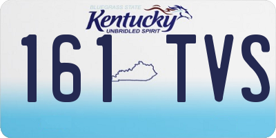 KY license plate 161TVS