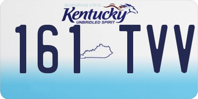 KY license plate 161TVV
