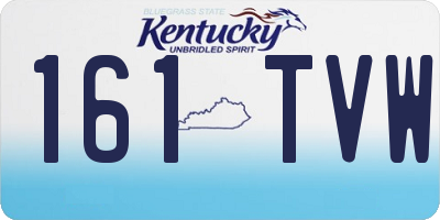 KY license plate 161TVW