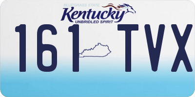 KY license plate 161TVX