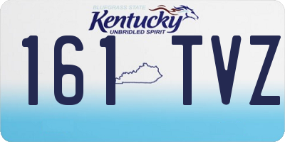 KY license plate 161TVZ
