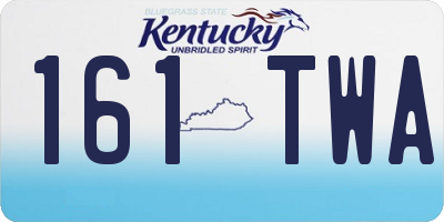 KY license plate 161TWA