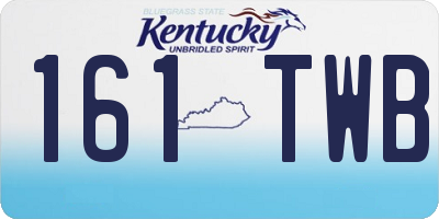 KY license plate 161TWB