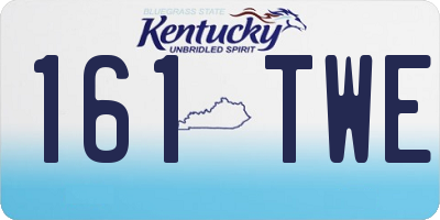 KY license plate 161TWE