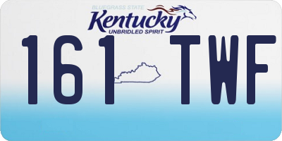 KY license plate 161TWF