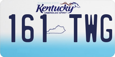 KY license plate 161TWG