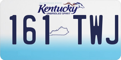 KY license plate 161TWJ