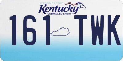 KY license plate 161TWK