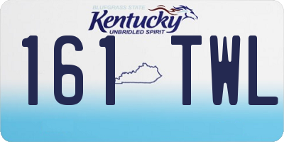 KY license plate 161TWL