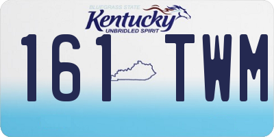 KY license plate 161TWM