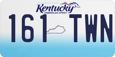 KY license plate 161TWN