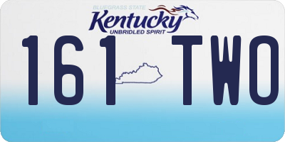 KY license plate 161TWO