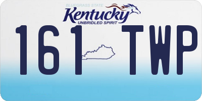 KY license plate 161TWP