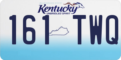 KY license plate 161TWQ
