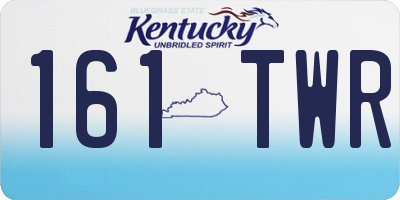 KY license plate 161TWR