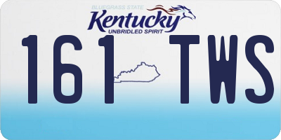 KY license plate 161TWS