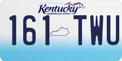 KY license plate 161TWU