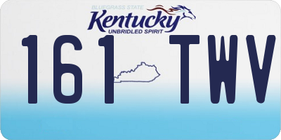 KY license plate 161TWV