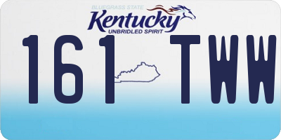 KY license plate 161TWW