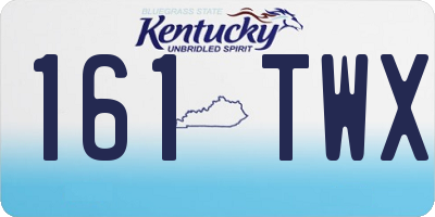 KY license plate 161TWX