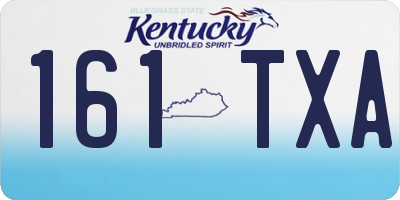 KY license plate 161TXA