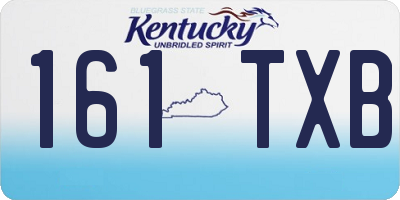 KY license plate 161TXB