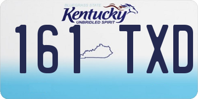 KY license plate 161TXD