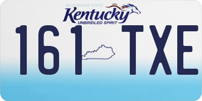 KY license plate 161TXE