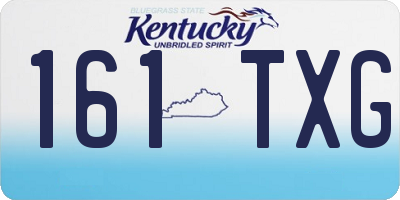 KY license plate 161TXG
