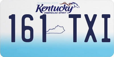KY license plate 161TXI