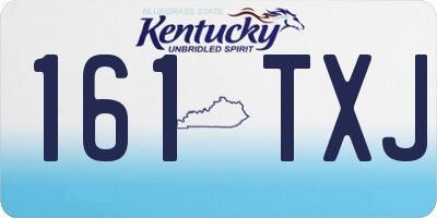 KY license plate 161TXJ